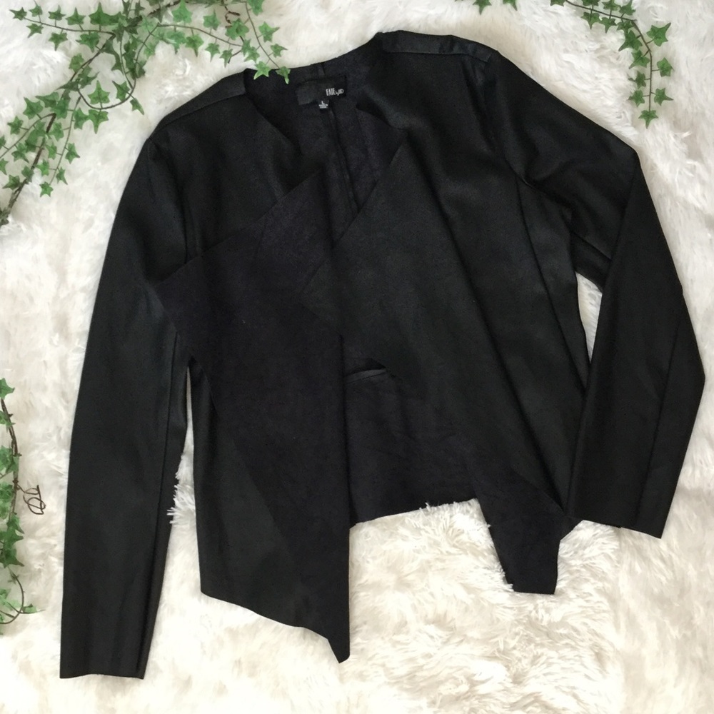 VICI Lrg All The Rage Drape Faux Leather Jacket